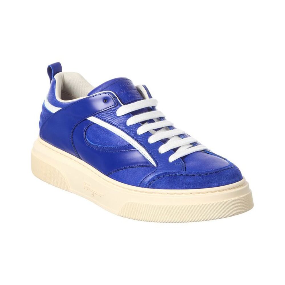 Ferragamo Leather Sneaker, Blue